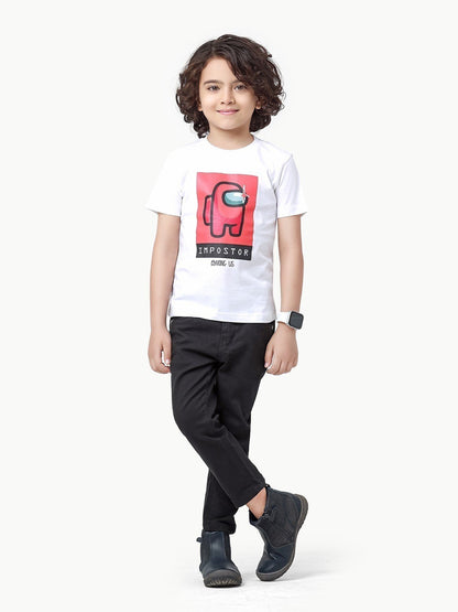Edenrobe - Boy's White T-Shirt - EBTTS23-002