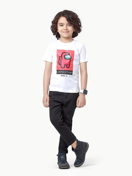 Edenrobe - Boy's White T-Shirt - EBTTS23-002