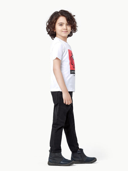 Edenrobe - Boy's White T-Shirt - EBTTS23-002