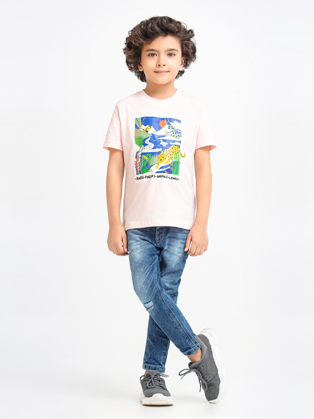 Edenrobe - Boy's Light Pink T-Shirt - EBTTS23-004