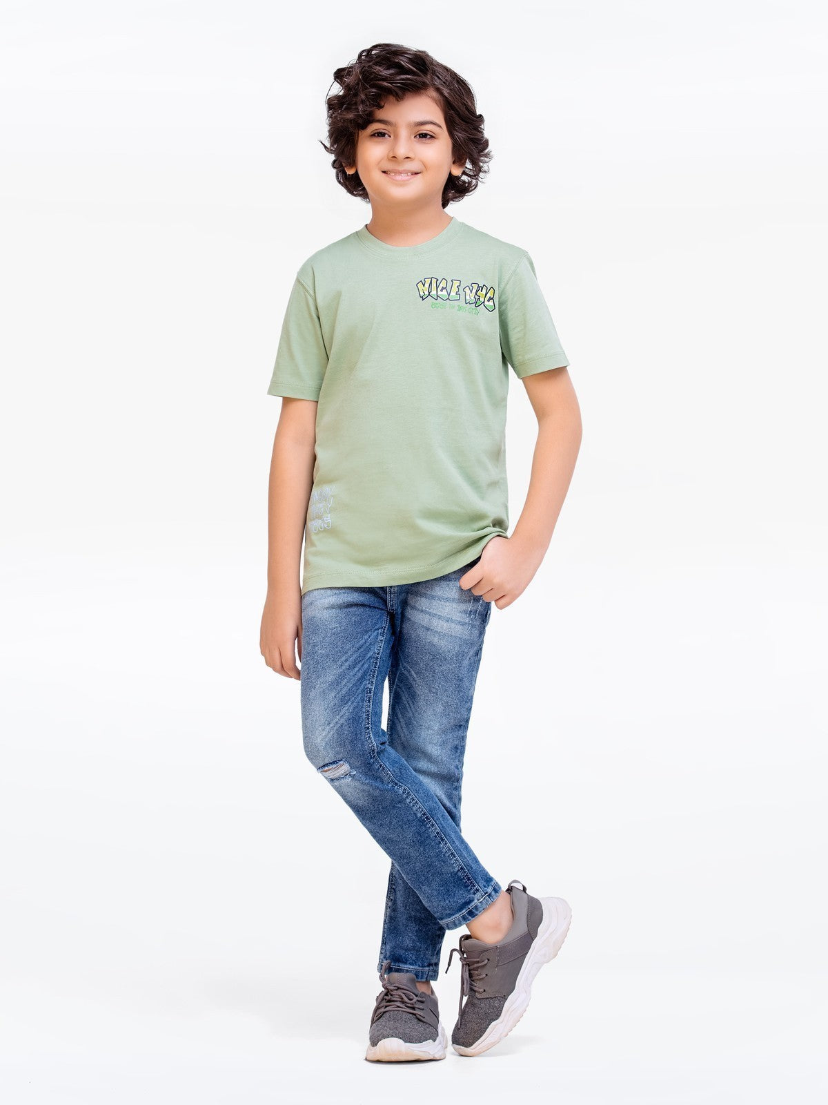 Edenrobe - Boy's Mint Green T-Shirt - EBTTS23-008