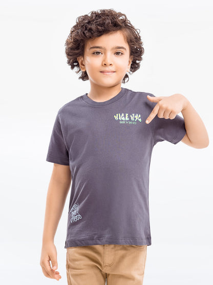 Edenrobe - Boy's Charcoal T-Shirt - EBTTS23-009