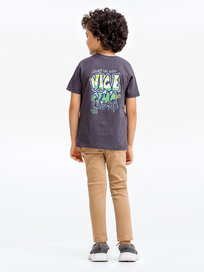 Edenrobe - Boy's Charcoal T-Shirt - EBTTS23-009