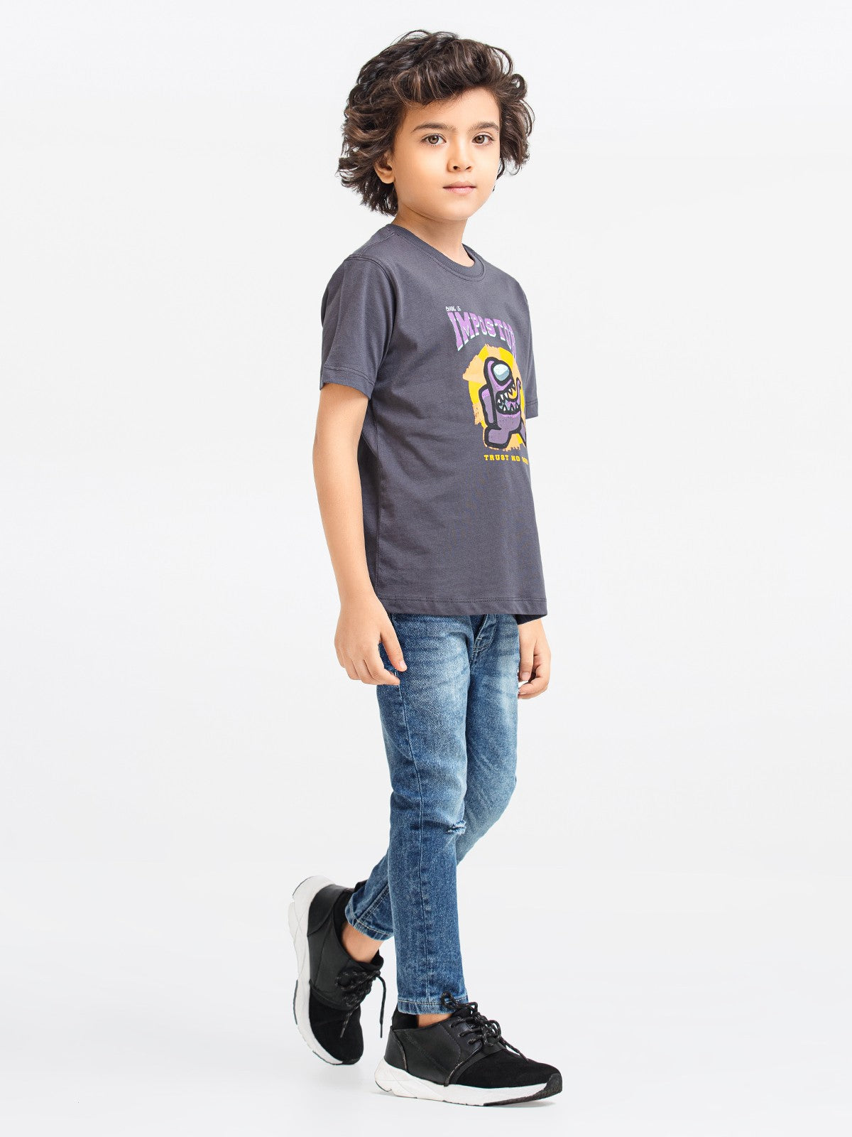 Edenrobe - Boy's Charcoal T-Shirt - EBTTS23-011