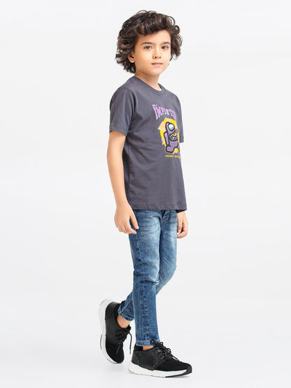 Edenrobe - Boy's Charcoal T-Shirt - EBTTS23-011