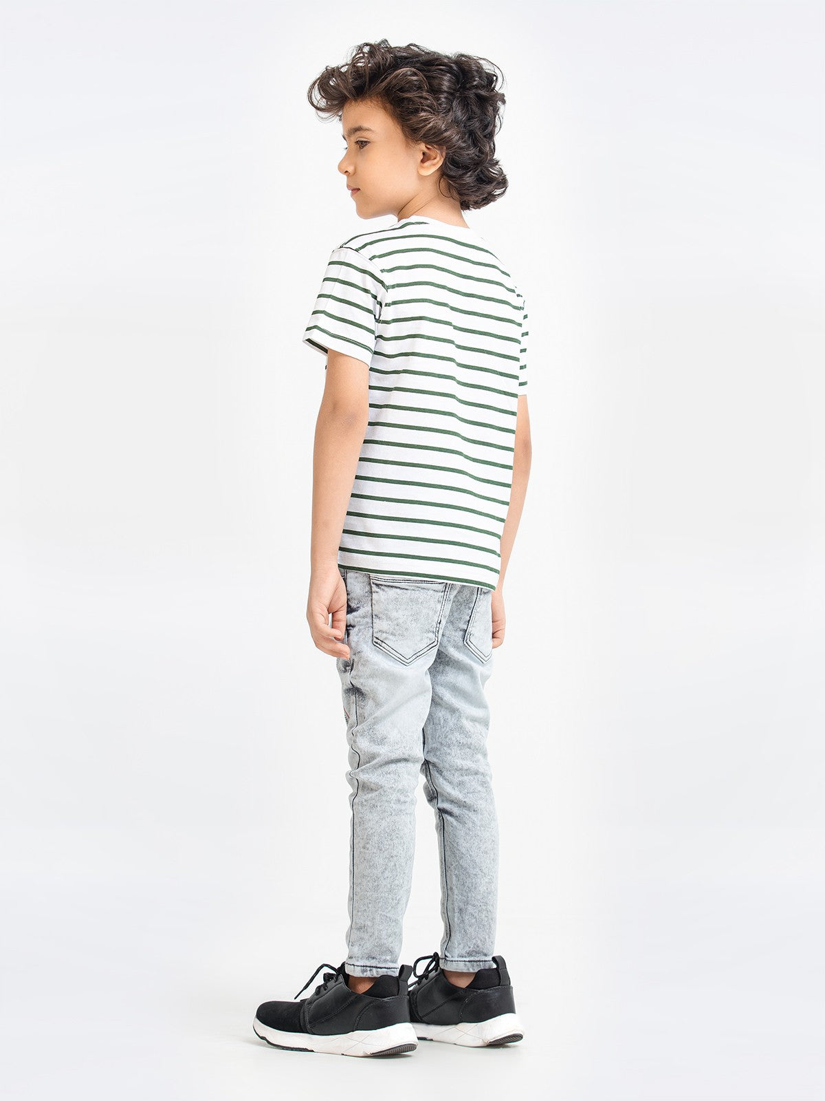 Edenrobe - Boy's White & Green T-Shirt - EBTTS23-018
