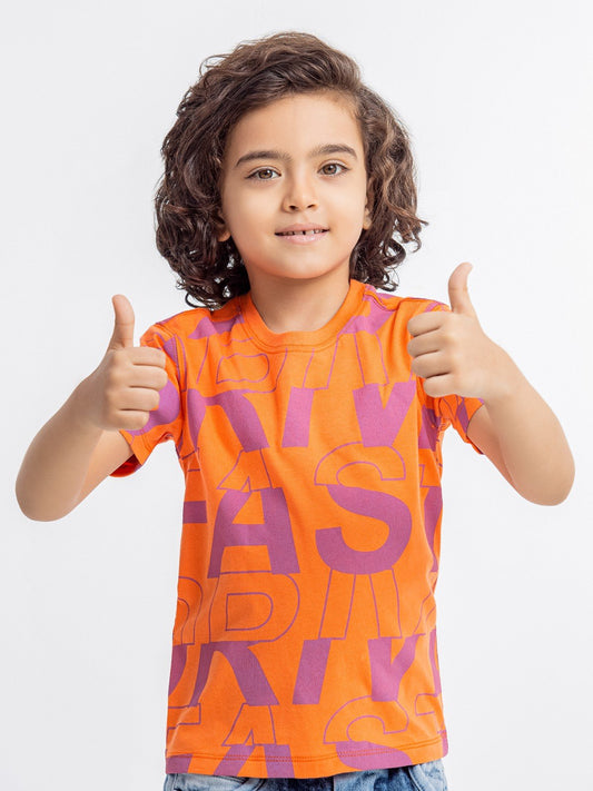 Edenrobe - Boy's Light Orange T-Shirt - EBTTS23-023