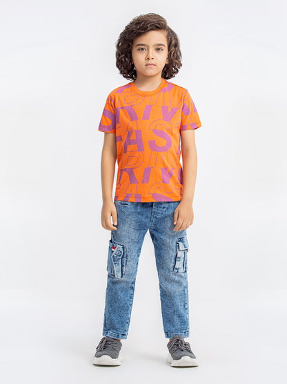 Edenrobe - Boy's Light Orange T-Shirt - EBTTS23-023