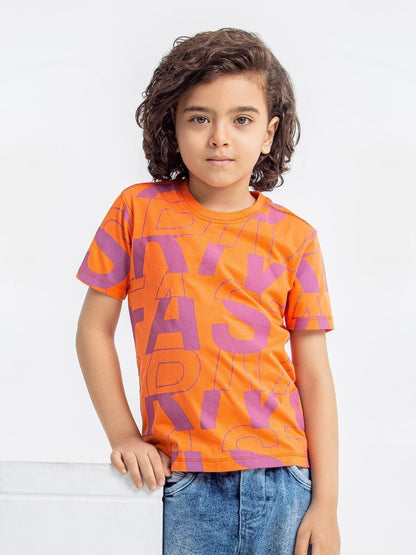 Edenrobe - Boy's Light Orange T-Shirt - EBTTS23-023