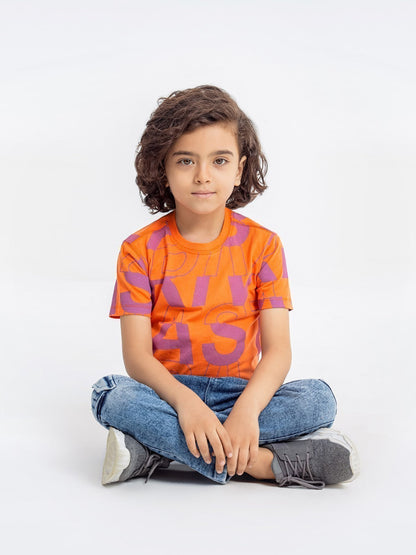 Edenrobe - Boy's Light Orange T-Shirt - EBTTS23-023
