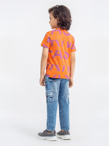Edenrobe - Boy's Light Orange T-Shirt - EBTTS23-023