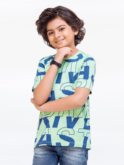 Edenrobe - Boy's Light Green T-Shirt - EBTTS23-024
