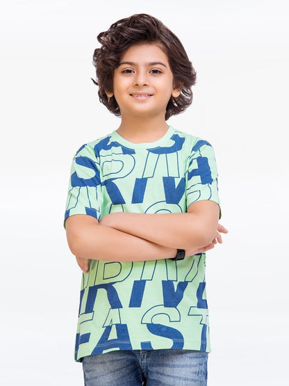 Edenrobe - Boy's Light Green T-Shirt - EBTTS23-024