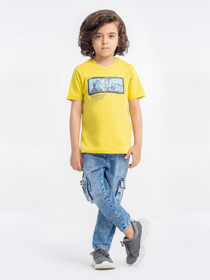 Edenrobe - Boy's Lime Yellow T-Shirt - EBTTS23-025