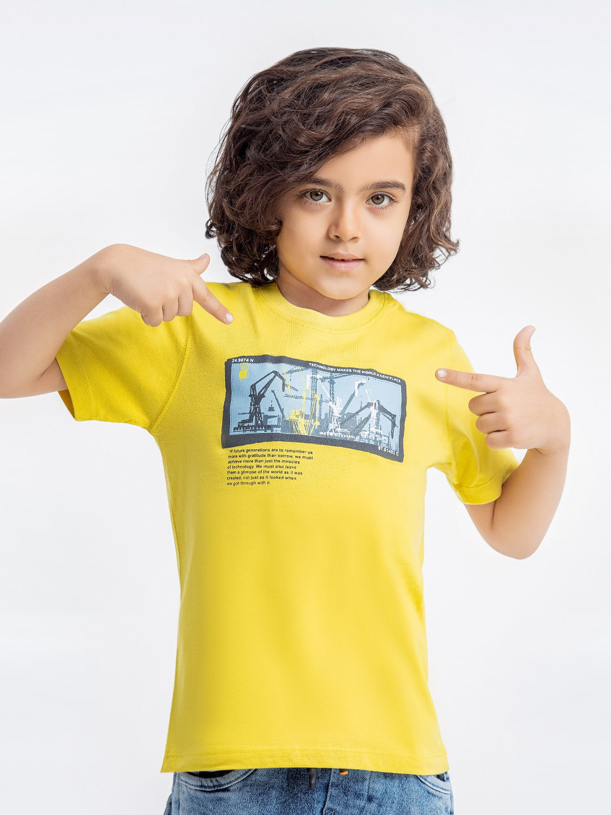 Edenrobe - Boy's Lime Yellow T-Shirt - EBTTS23-025