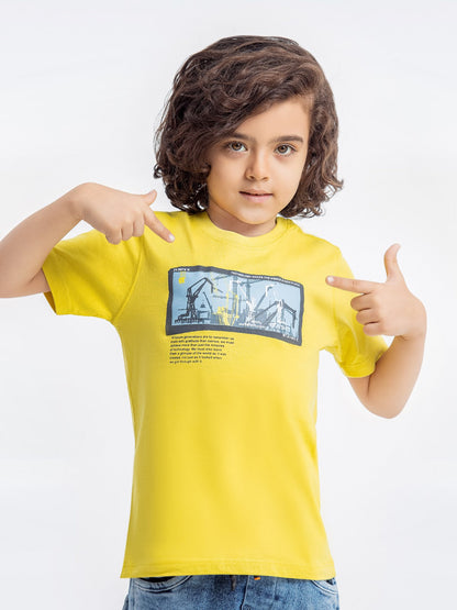 Edenrobe - Boy's Lime Yellow T-Shirt - EBTTS23-025