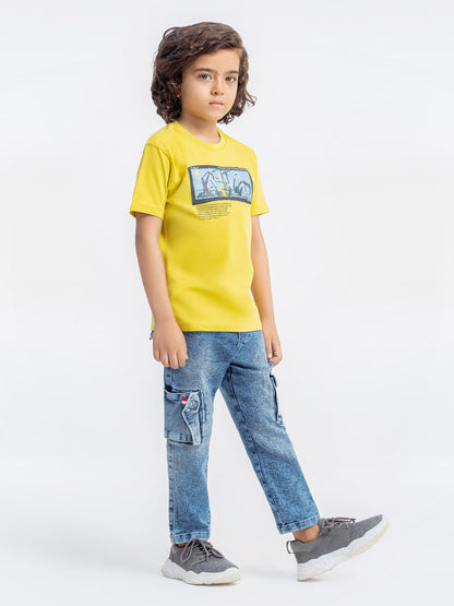 Edenrobe - Boy's Lime Yellow T-Shirt - EBTTS23-025