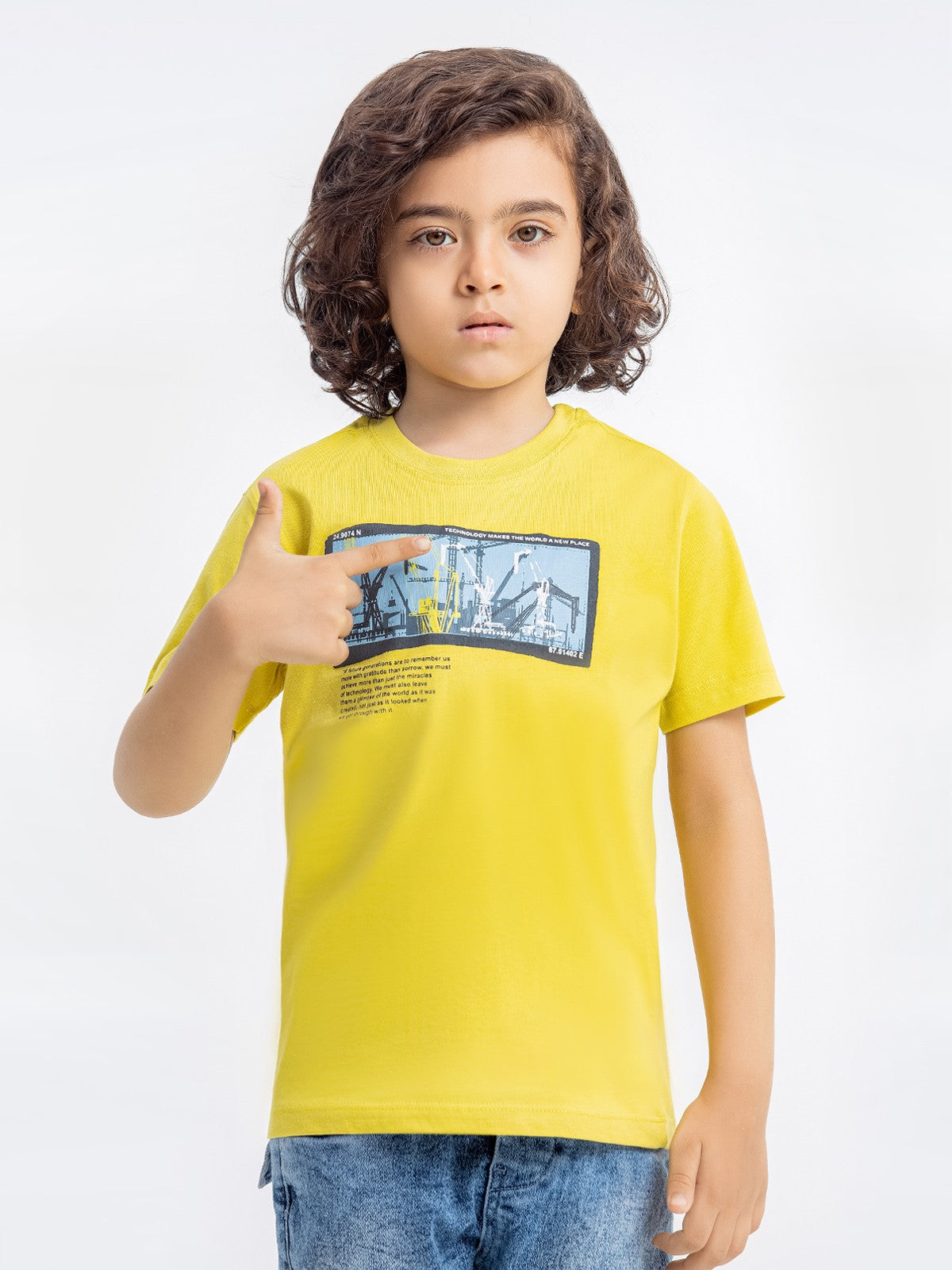 Edenrobe - Boy's Lime Yellow T-Shirt - EBTTS23-025