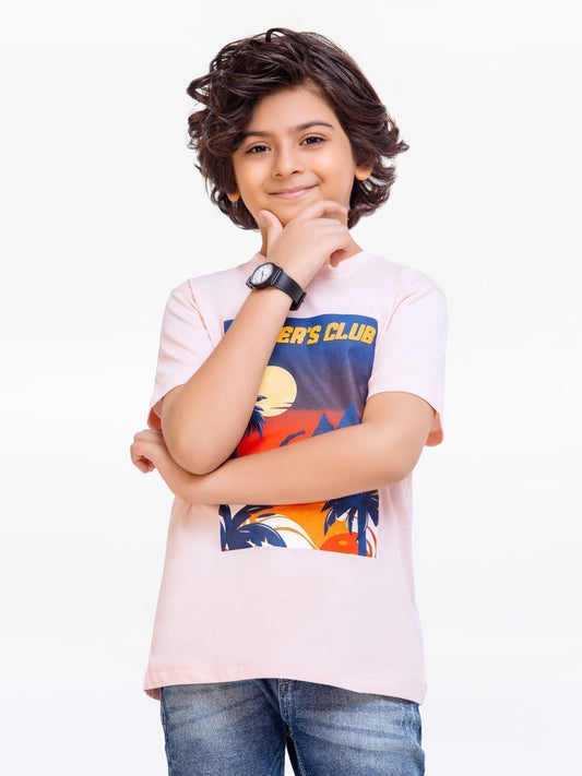 Edenrobe - Boy's Light Pink T-Shirt - EBTTS23-035