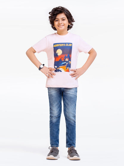 Edenrobe - Boy's Light Pink T-Shirt - EBTTS23-035