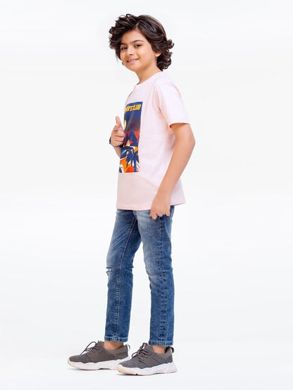 Edenrobe - Boy's Light Pink T-Shirt - EBTTS23-035