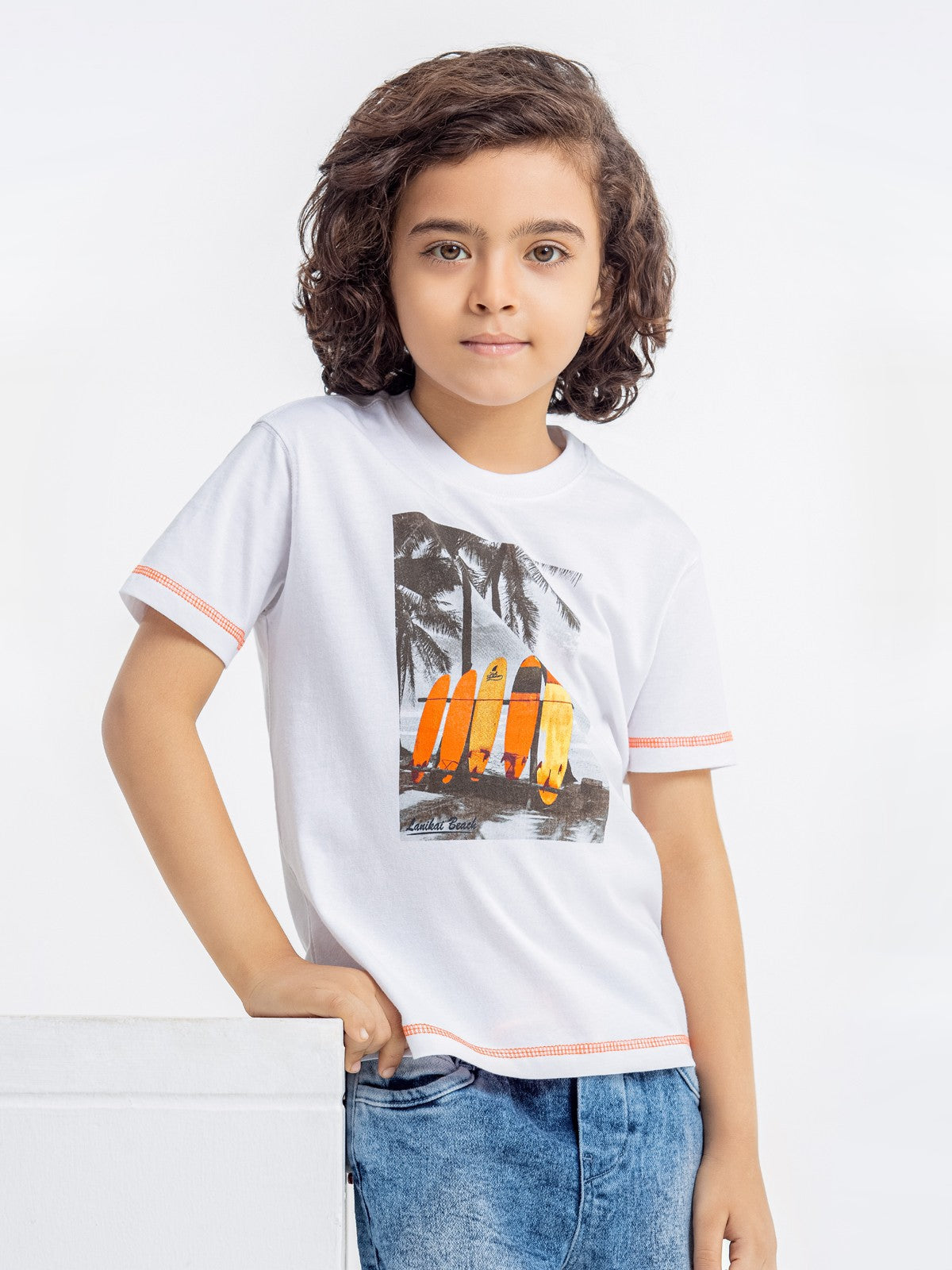 Edenrobe - Boy's White T-Shirt - EBTTS23-041