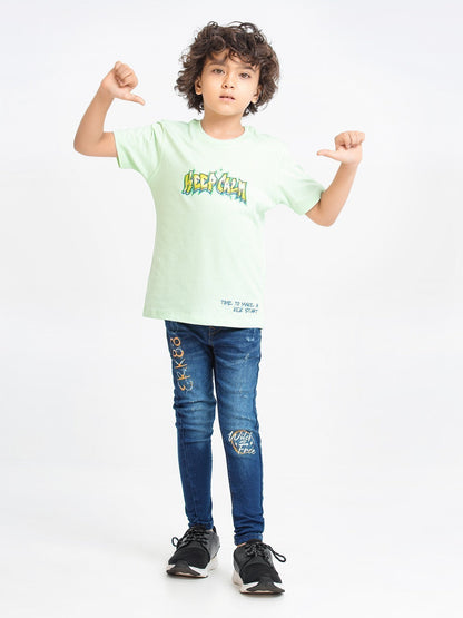Edenrobe - Boy's Light Green T-Shirt - EBTTS23-052