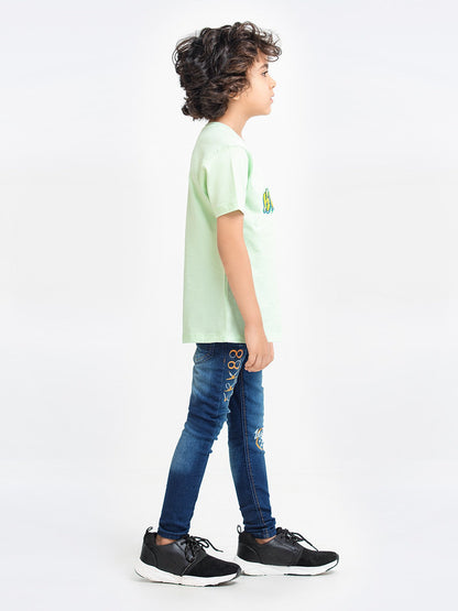 Edenrobe - Boy's Light Green T-Shirt - EBTTS23-052