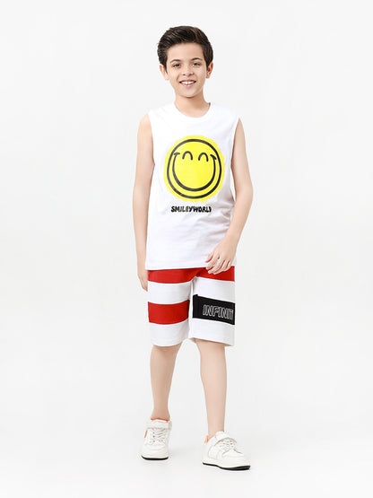 Edenrobe - Boy's White Tank Top - EBTT23-008