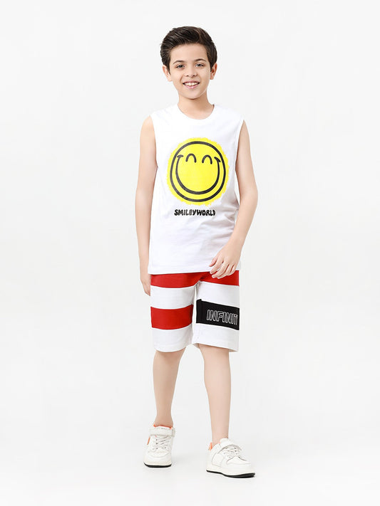 Edenrobe - Boy's White Tank Top - EBTT23-008