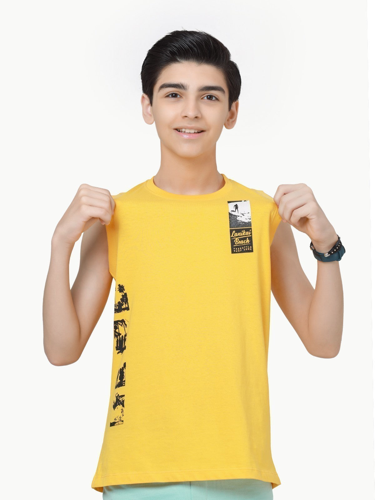 Edenrobe - Boy's Yellow Tank Top - EBTT23-010