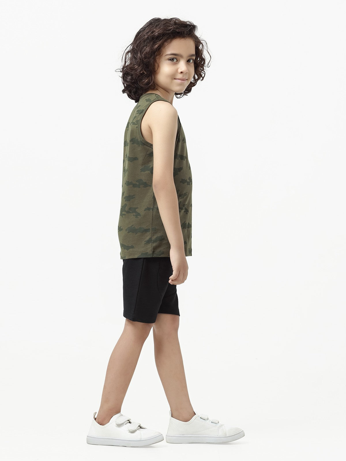 Edenrobe - Boy's Dark Olive Tank Top - EBTT23-020