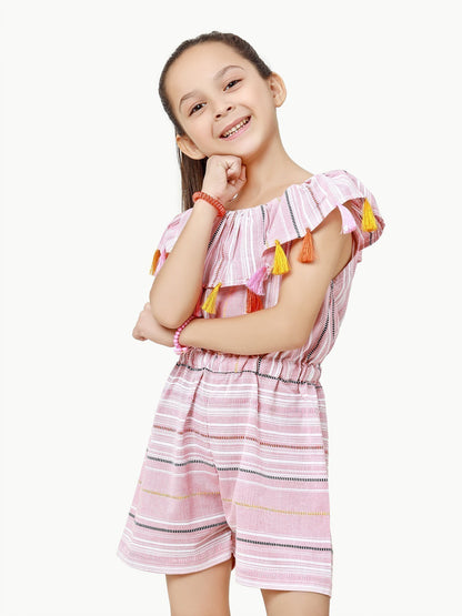 Edenrobe - Girl's Light Pink Jumpsuit - EGTJS22-016