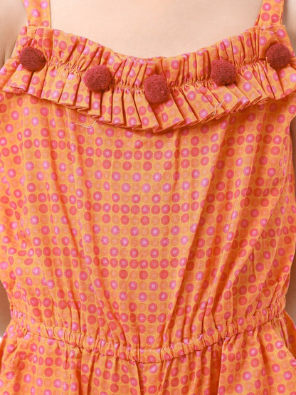 Edenrobe - Girl's Orange Jumpsuit - EGTJSW22-023