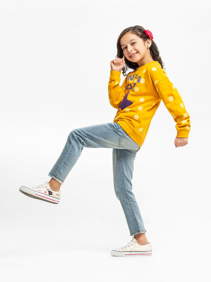 Edenrobe - Girl's Yellow Sweatshirt - EGTSS23-002