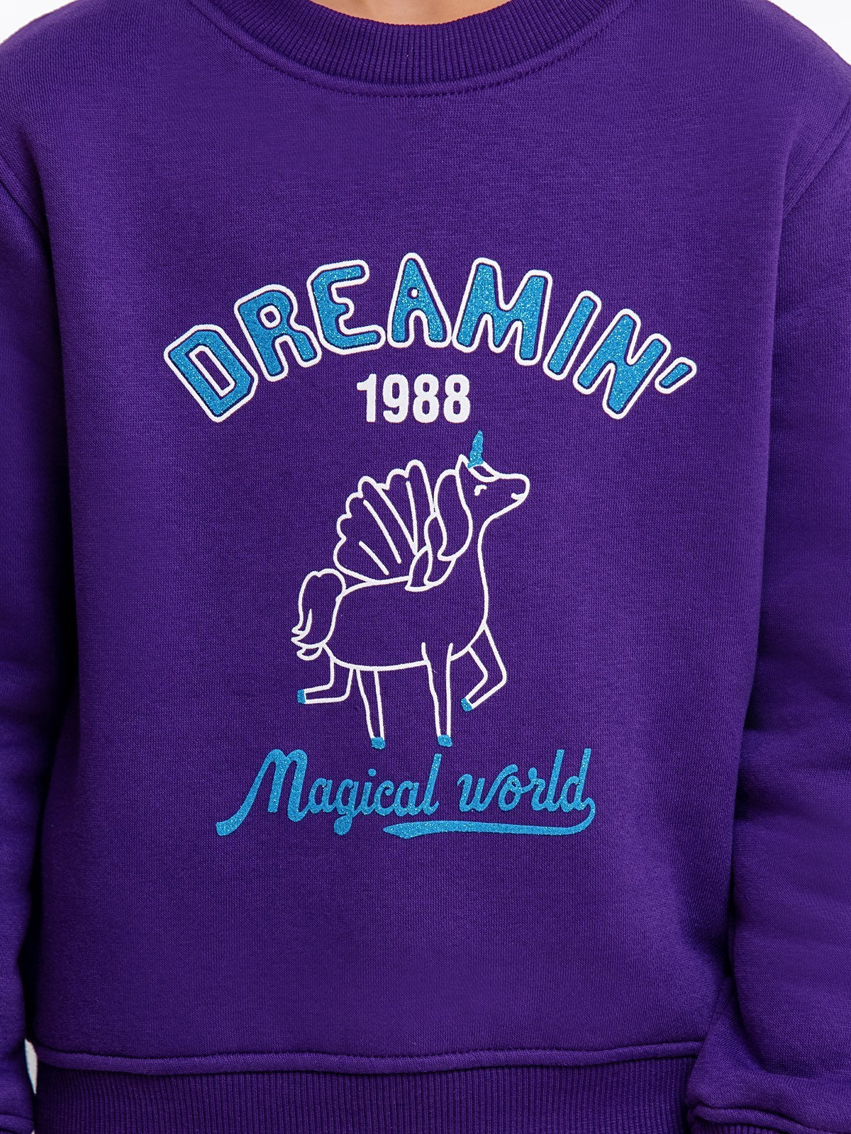 Edenrobe - Girl's Purple Sweatshirt - EGTSS23-006