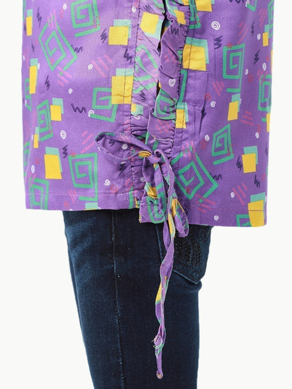 Edenrobe - Girl's Purple Fusion Top - EGTFT22-100013