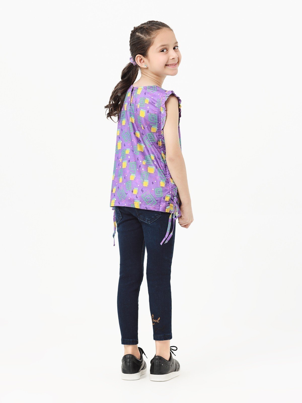 Edenrobe - Girl's Purple Fusion Top - EGTFT22-100013