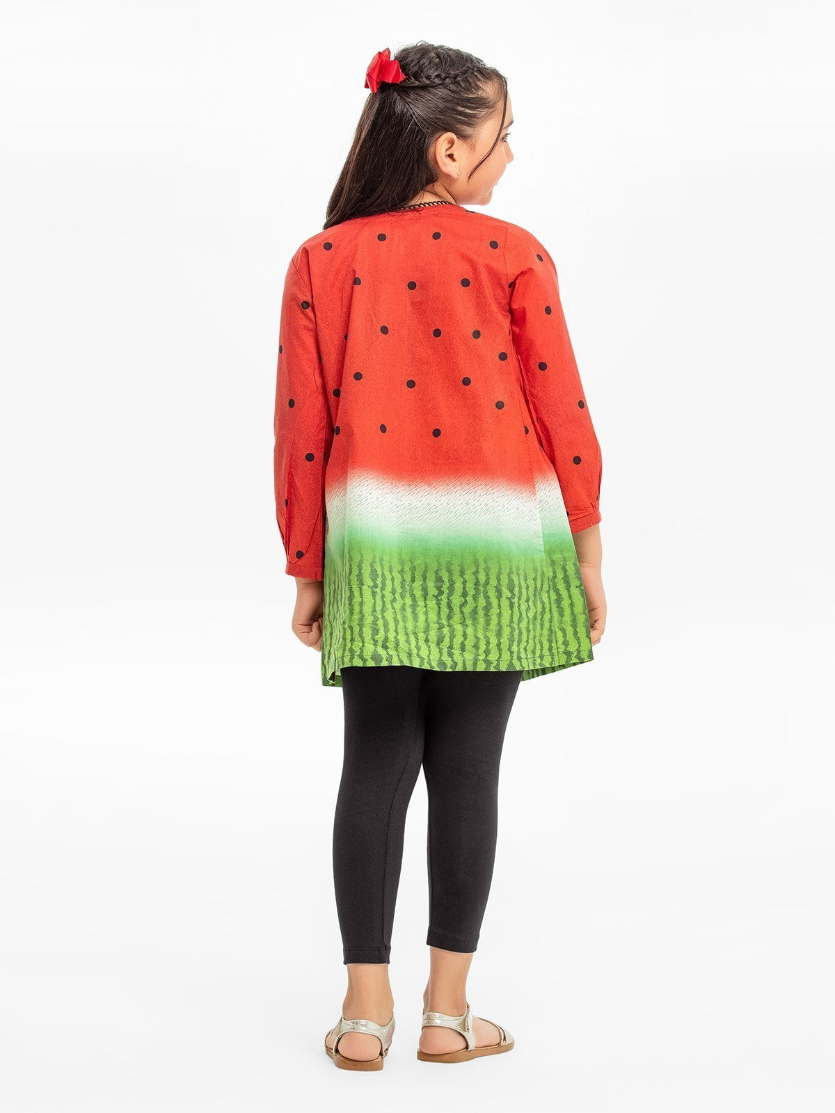 Edenrobe - Girl's Red Fusion Top - EGTFT23-100005