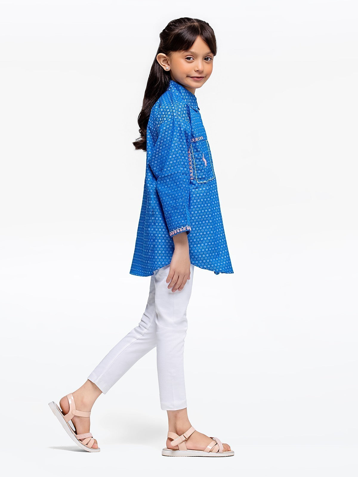 Edenrobe - Girl's Blue Fusion Top - EGTFT23-100021