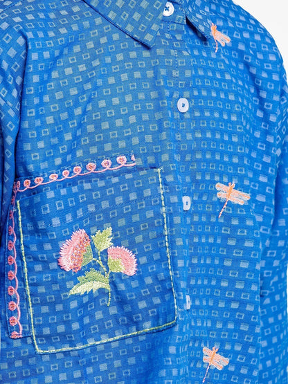 Edenrobe - Girl's Blue Fusion Top - EGTFT23-100021