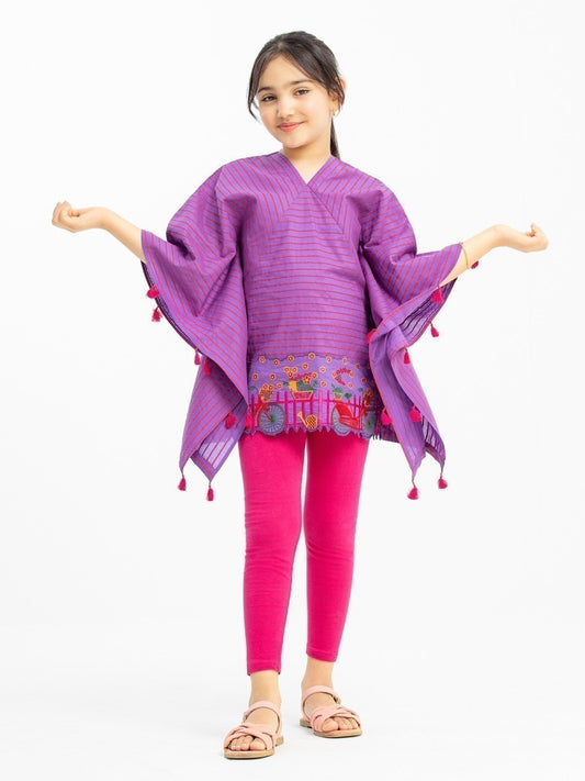 Edenrobe - Girl's Purple Fusion Top - EGTFT23-100022