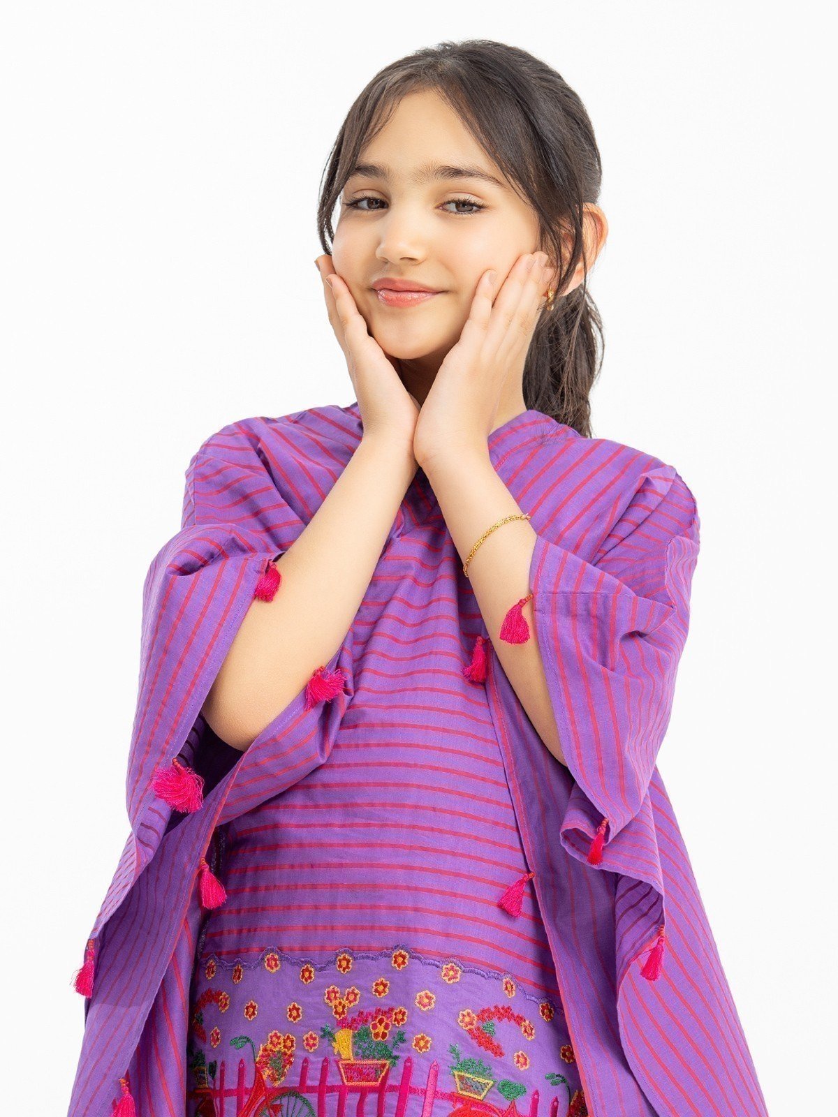 Edenrobe - Girl's Purple Fusion Top - EGTFT23-100022