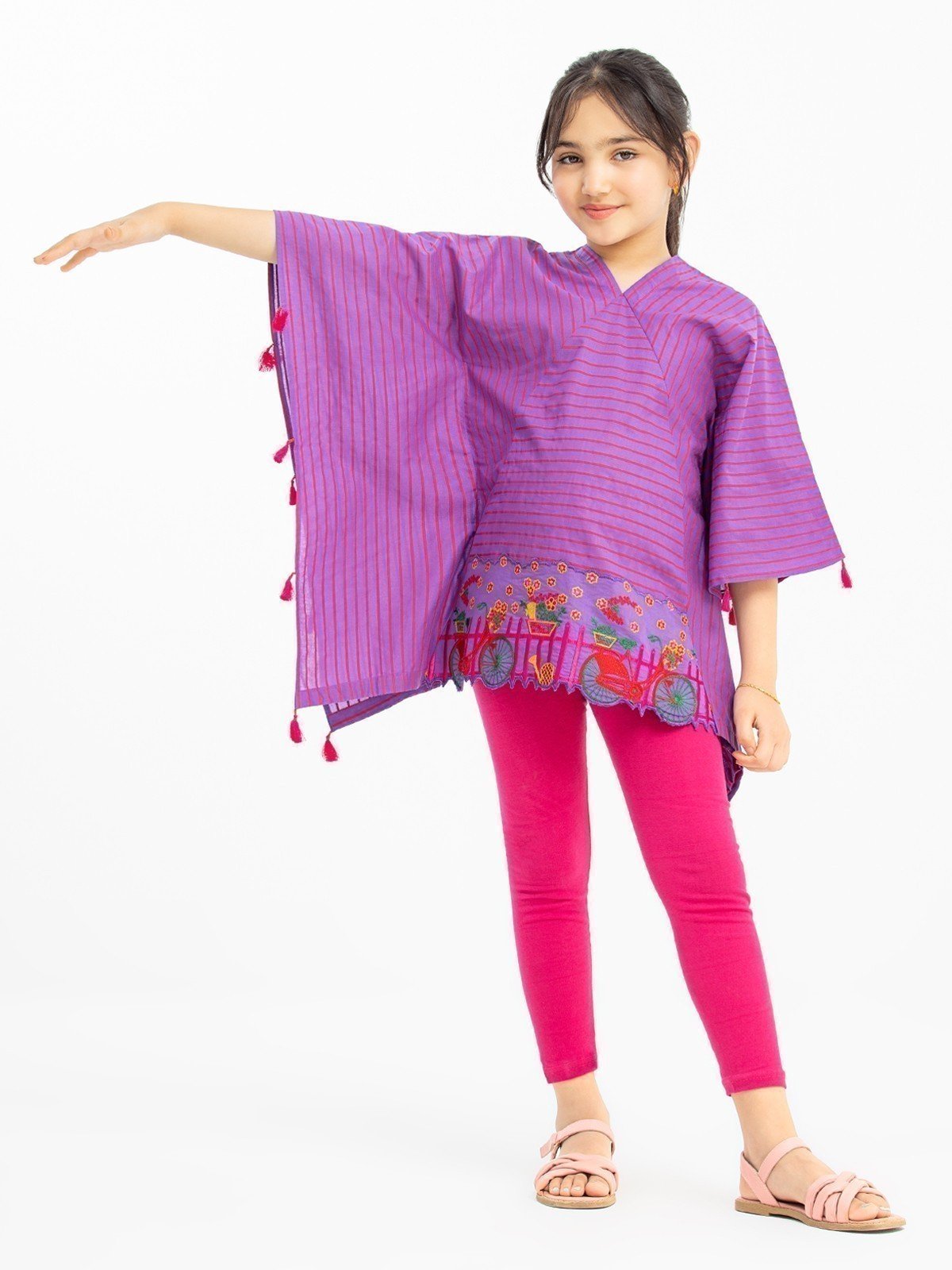 Edenrobe - Girl's Purple Fusion Top - EGTFT23-100022