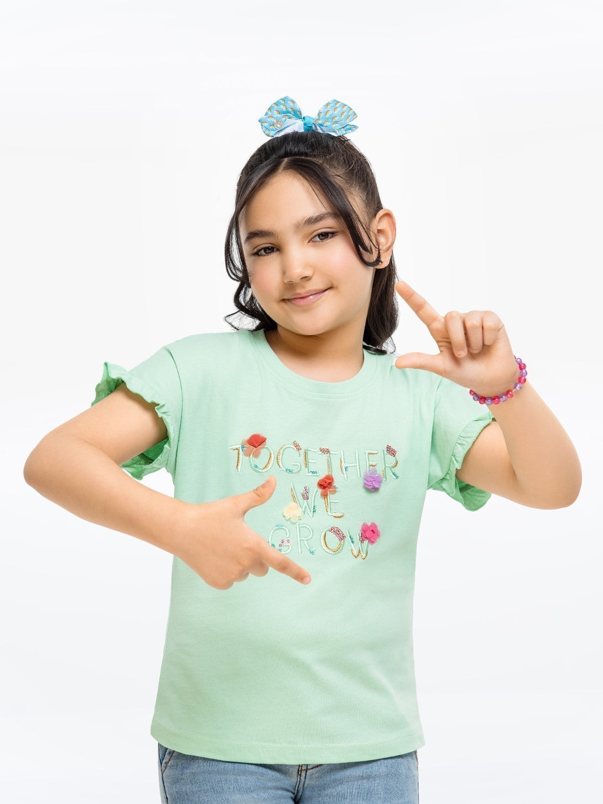 Edenrobe - Girl's Light Green Top - EGTK23-004