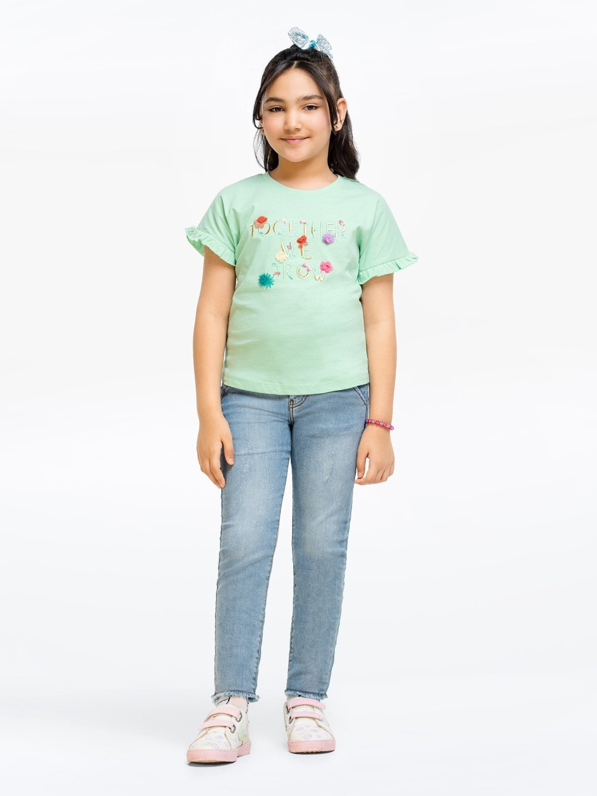 Edenrobe - Girl's Light Green Top - EGTK23-004