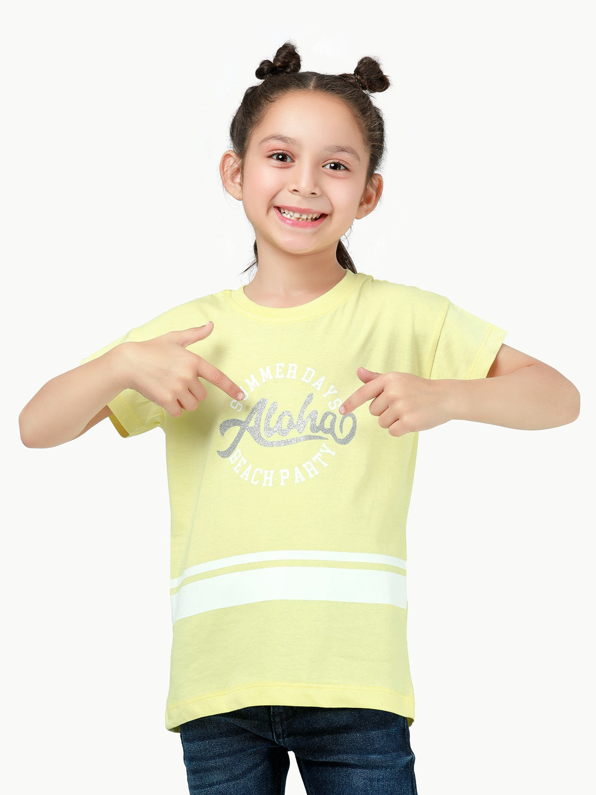 Edenrobe - Girl's Light Yellow Top - EGTK23-007