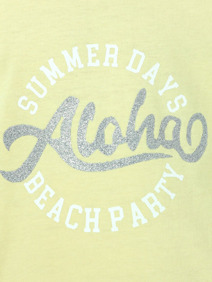 Edenrobe - Girl's Light Yellow Top - EGTK23-007