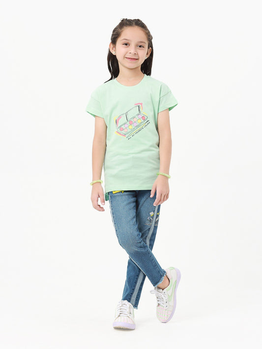 Edenrobe - Girl's Mist Green Top - EGTK23-009