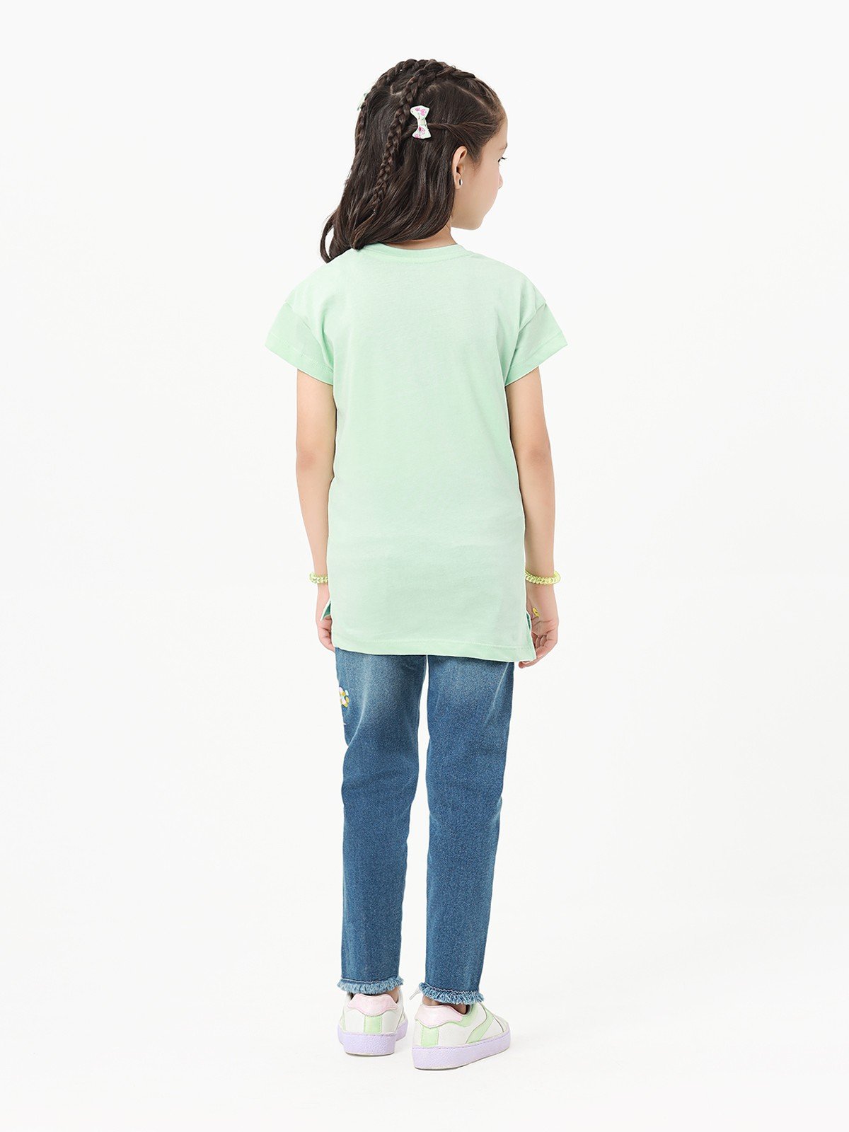Edenrobe - Girl's Mist Green Top - EGTK23-009